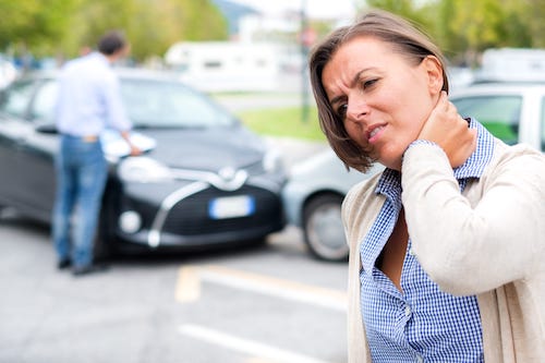 woman with neck pain